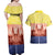 Netherlands North Holland Province Couples Matching Off Shoulder Maxi Dress and Hawaiian Shirt Flag Style