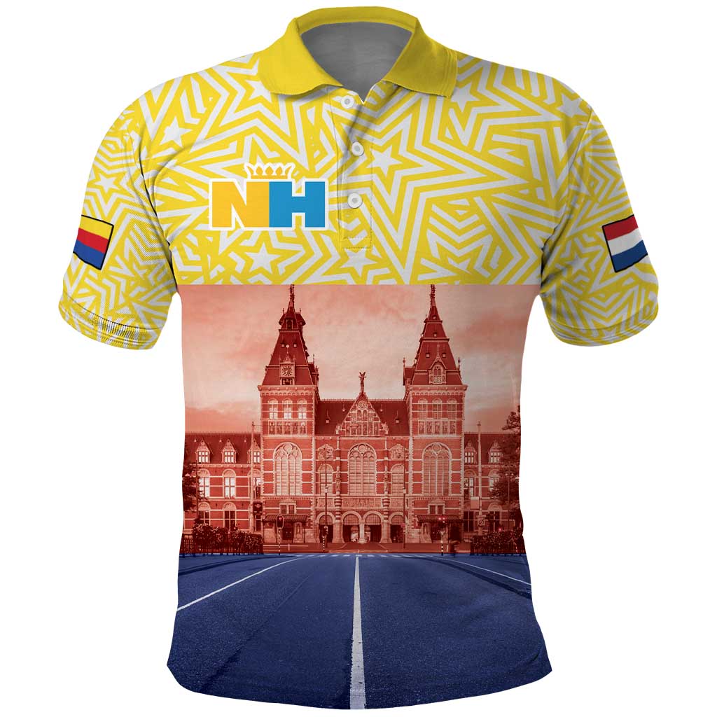 Netherlands North Holland Province Polo Shirt Flag Style