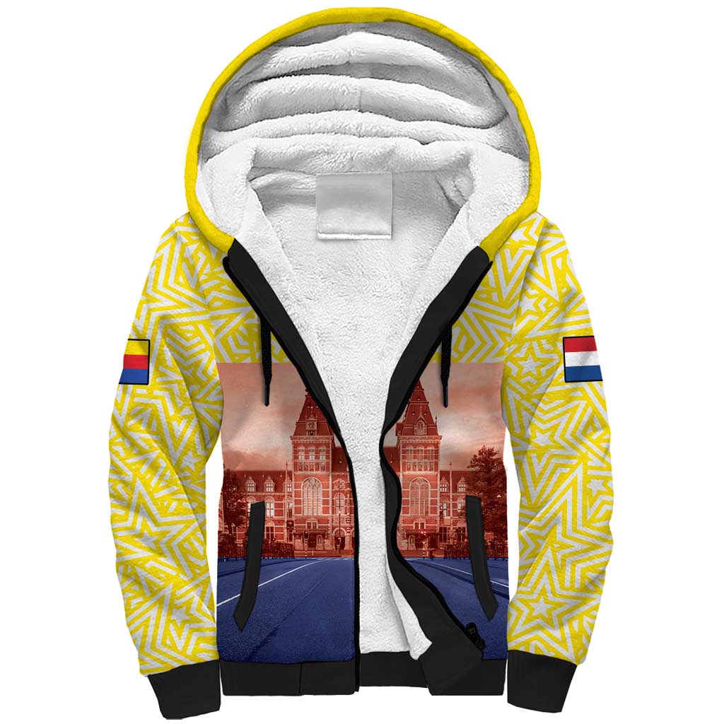 Netherlands North Holland Province Sherpa Hoodie Flag Style