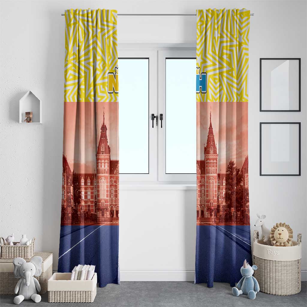 Netherlands North Holland Province Window Curtain Flag Style