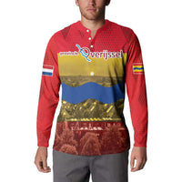 Netherlands Overijssel Province Button Sweatshirt Flag Style