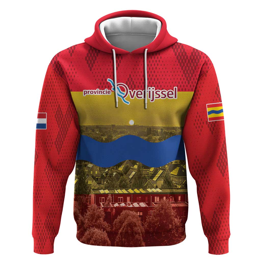 Netherlands Overijssel Province Hoodie Flag Style