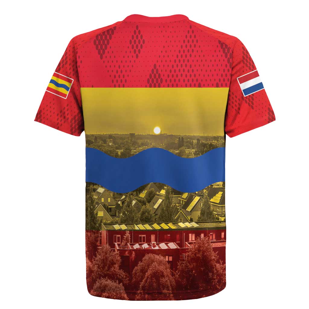 Netherlands Overijssel Province Rugby Jersey Flag Style