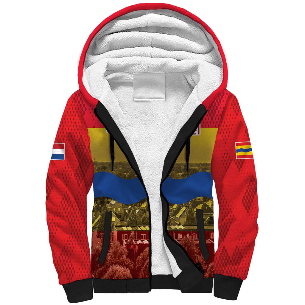 Netherlands Overijssel Province Sherpa Hoodie Flag Style