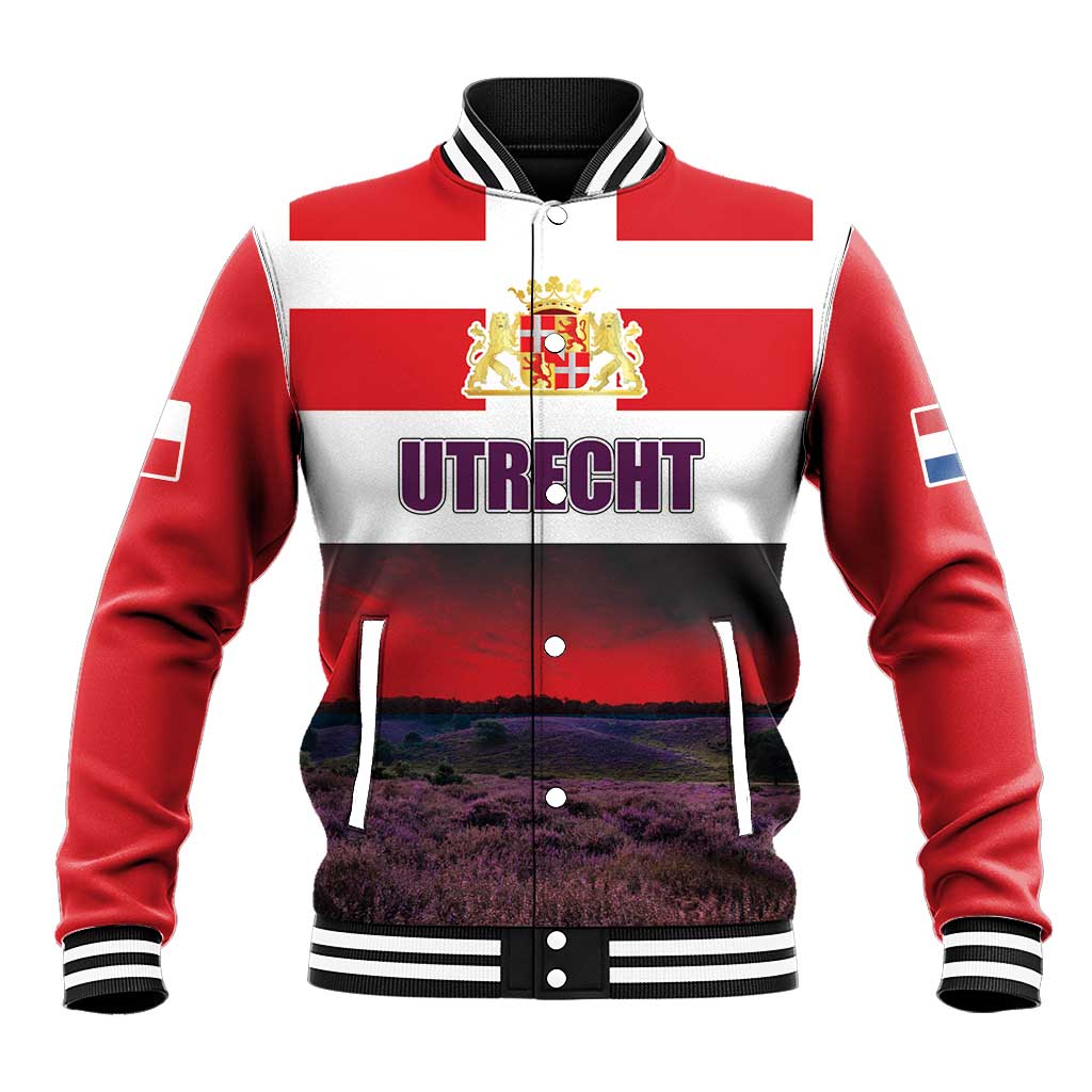 Netherlands Utrecht Province Baseball Jacket Flag Style