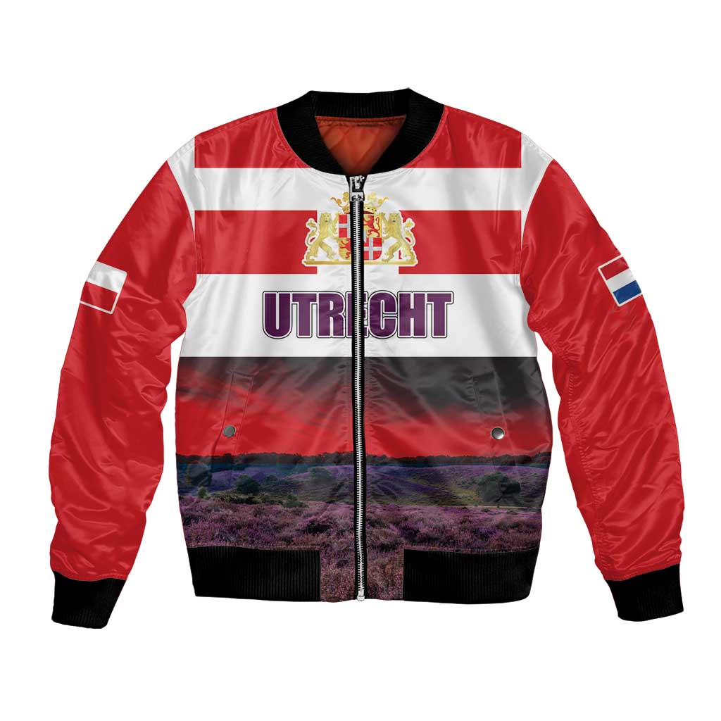 Netherlands Utrecht Province Bomber Jacket Flag Style