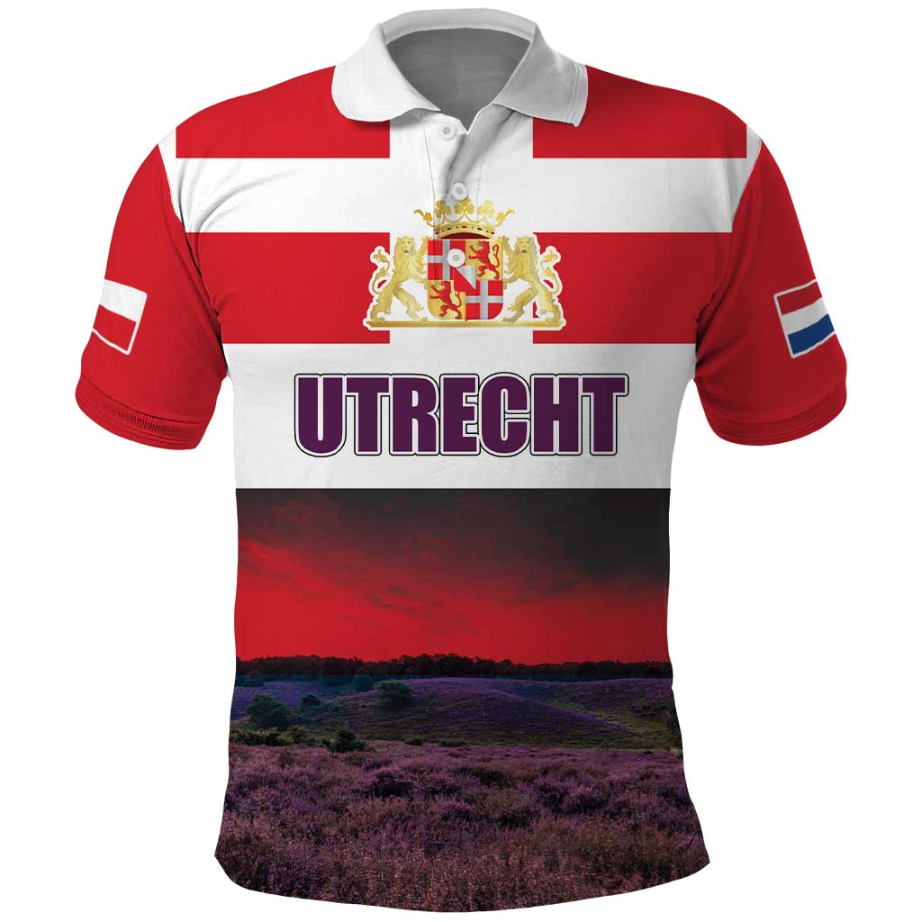 Netherlands Utrecht Province Polo Shirt Flag Style