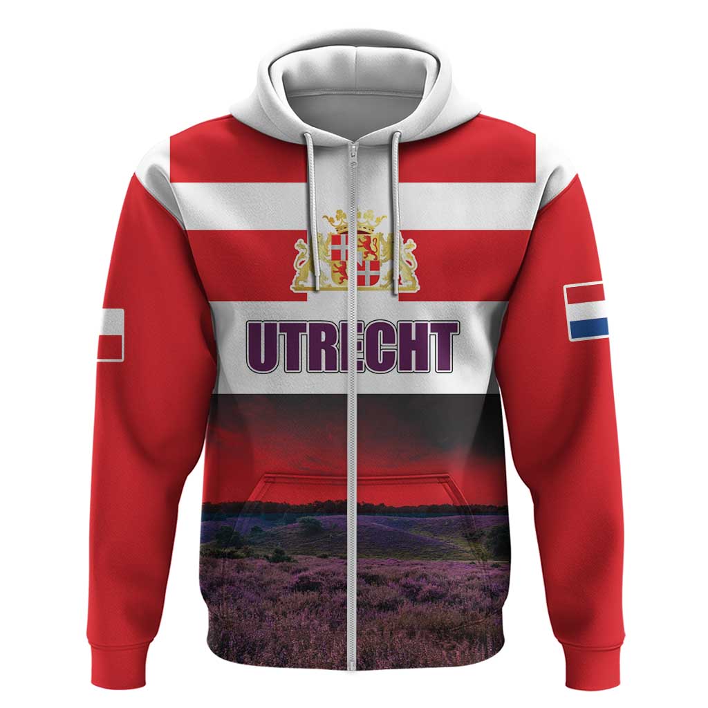 Netherlands Utrecht Province Zip Hoodie Flag Style