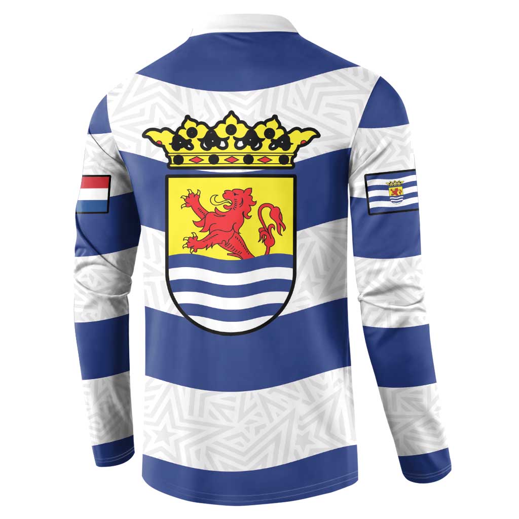Netherlands Zeeland Province Button Sweatshirt Flag Style
