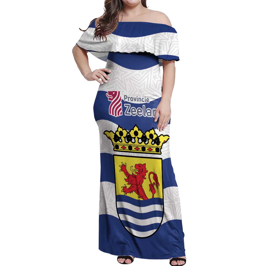 Netherlands Zeeland Province Off Shoulder Maxi Dress Flag Style