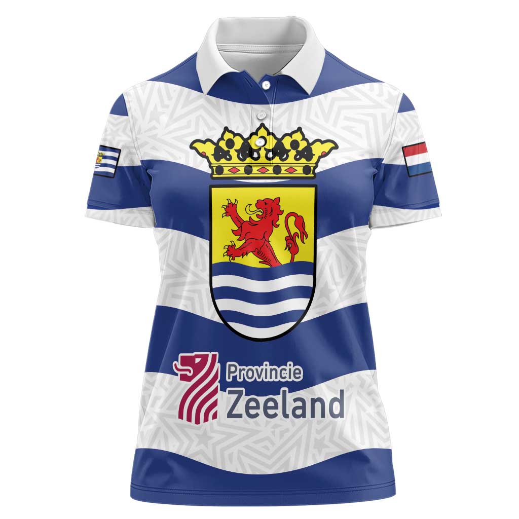 Netherlands Zeeland Province Women Polo Shirt Flag Style