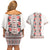 Romanian Traditional Pattern with Martenitsa Couples Matching Off Shoulder Short Dress and Hawaiian Shirt Happy Martisor Day 1 March