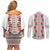 Romanian Traditional Pattern with Martenitsa Couples Matching Off Shoulder Short Dress and Long Sleeve Button Shirt Happy Martisor Day 1 March