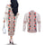 Romanian Traditional Pattern with Martenitsa Couples Matching Off The Shoulder Long Sleeve Dress and Long Sleeve Button Shirt Happy Martisor Day 1 March