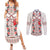 Romanian Traditional Pattern with Martenitsa Couples Matching Summer Maxi Dress and Long Sleeve Button Shirt Happy Martisor Day 1 March