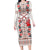 Romanian Traditional Pattern with Martenitsa Family Matching Long Sleeve Bodycon Dress and Hawaiian Shirt Happy Martisor Day 1 March