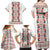 Romanian Traditional Pattern with Martenitsa Family Matching Off Shoulder Maxi Dress and Hawaiian Shirt Happy Martisor Day 1 March