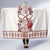 Romanian Traditional Pattern with Martenitsa Hooded Blanket Happy Martisor Day 1 March