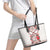 Romanian Traditional Pattern with Martenitsa Leather Tote Bag Happy Martisor Day 1 March