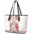 Romanian Traditional Pattern with Martenitsa Leather Tote Bag Happy Martisor Day 1 March