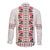 Romanian Traditional Pattern with Martenitsa Long Sleeve Button Shirt Happy Martisor Day 1 March