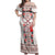 Romanian Traditional Pattern with Martenitsa Off Shoulder Maxi Dress Happy Martisor Day 1 March