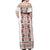 Romanian Traditional Pattern with Martenitsa Off Shoulder Maxi Dress Happy Martisor Day 1 March