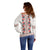 Romanian Traditional Pattern with Martenitsa Off Shoulder Sweater Happy Martisor Day 1 March