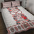 Romanian Traditional Pattern with Martenitsa Quilt Bed Set Happy Martisor Day 1 March