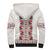 Romanian Traditional Pattern with Martenitsa Sherpa Hoodie Happy Martisor Day 1 March