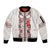 Romanian Traditional Pattern with Martenitsa Sleeve Zip Bomber Jacket Happy Martisor Day 1 March