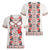 Romanian Traditional Pattern with Martenitsa Women V-Neck T-Shirt Happy Martisor Day 1 March