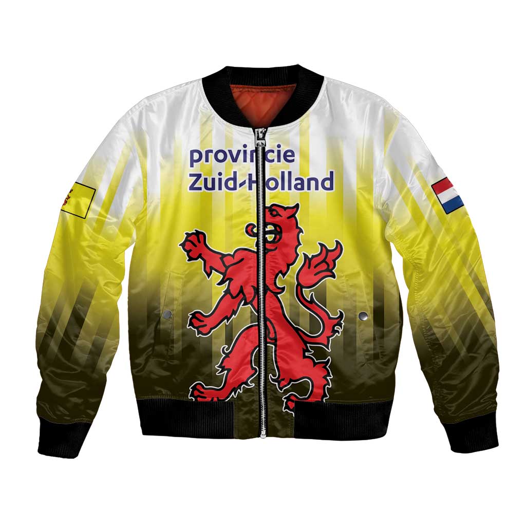 Netherlands Provincie Zuid-Holland Personalized Bomber Jacket Flag Style