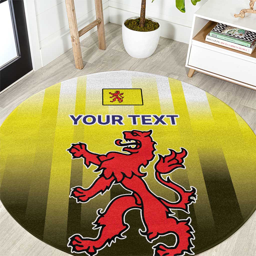 Netherlands Provincie Zuid-Holland Personalized Round Carpet Flag Style