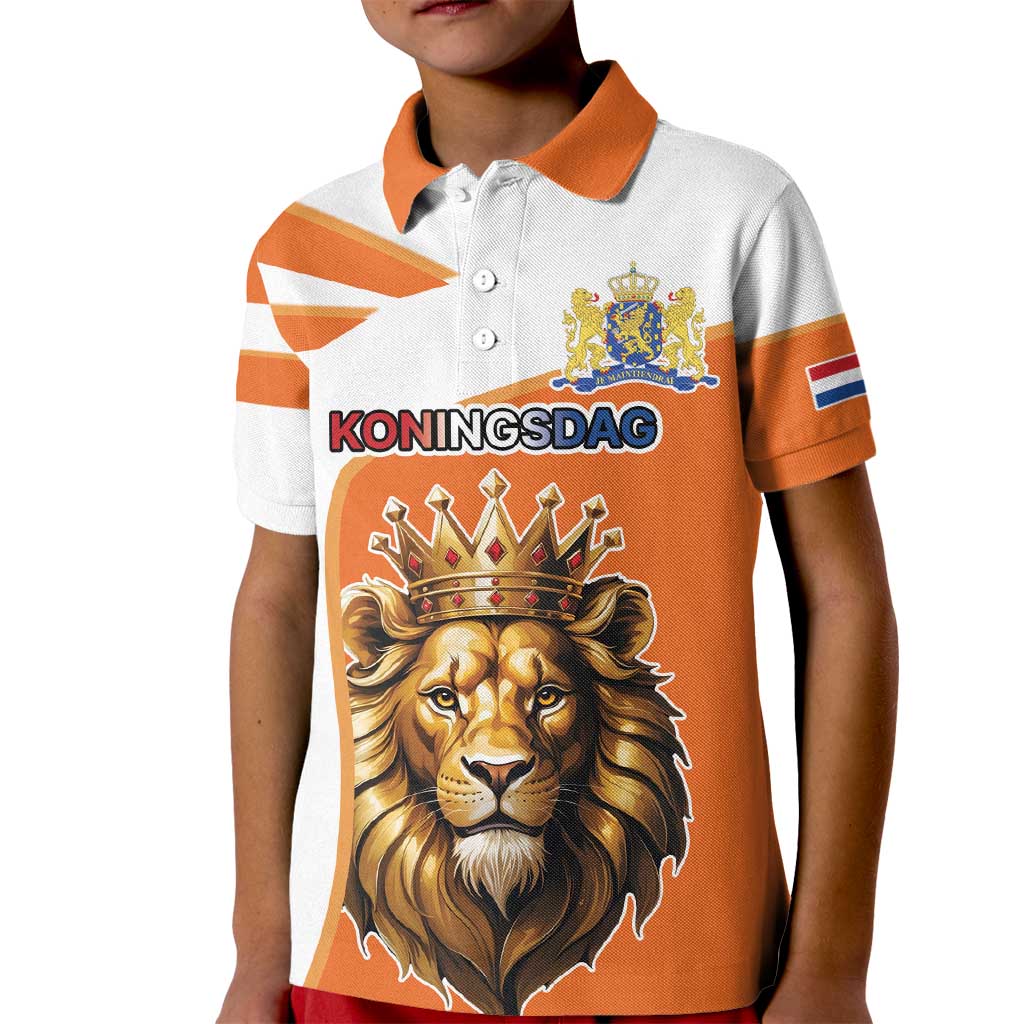 Netherlands Koningsdag Kid Polo Shirt Happy King's Day