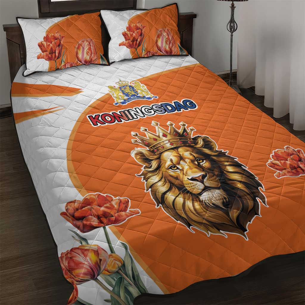 Netherlands Koningsdag Quilt Bed Set Happy King's Day