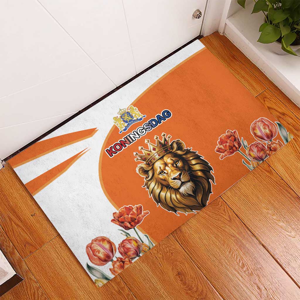 Netherlands Koningsdag Rubber Doormat Happy King's Day