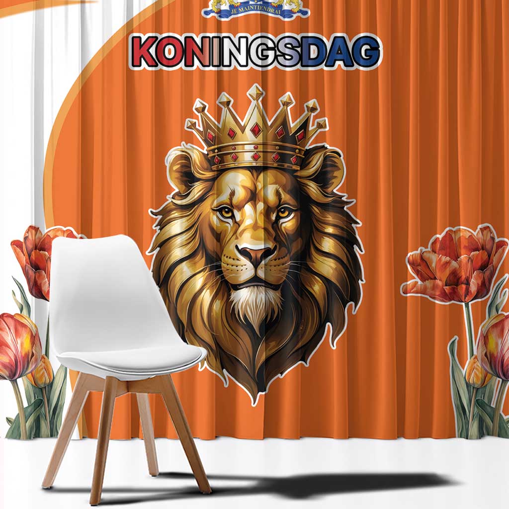 Netherlands Koningsdag Window Curtain Happy King's Day