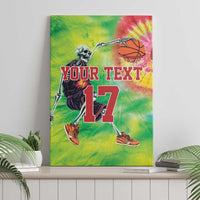 Custom Lithuania Basketball Canvas Wall Art Retro Style Version 1992