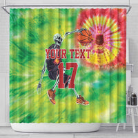 Custom Lithuania Basketball Shower Curtain Retro Style Version 1992