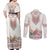 Romania Happy Martisor Day 1 March Couples Matching Off Shoulder Maxi Dress and Long Sleeve Button Shirt Martenitsa and Peony Romanian Traditional Pattern