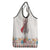 Romania Happy Martisor Day 1 March Grocery Bag Martenitsa and Peony Romanian Traditional Pattern