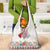 Romania Happy Martisor Day 1 March Grocery Bag Martenitsa and Peony Romanian Traditional Pattern