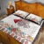 Romania Happy Martisor Day 1 March Quilt Bed Set Martenitsa and Peony Romanian Traditional Pattern