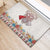 Romania Happy Martisor Day 1 March Rubber Doormat Martenitsa and Peony Romanian Traditional Pattern