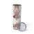 Romania Happy Martisor Day 1 March Skinny Tumbler Romanian Traditional Pattern with Martenitsa and Peony