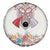 Romania Happy Martisor Day 1 March Spare Tire Cover Martenitsa and Peony Romanian Traditional Pattern