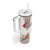 Romania Happy Martisor Day 1 March Tumbler With Handle Romanian Traditional Pattern with Martenitsa and Peony