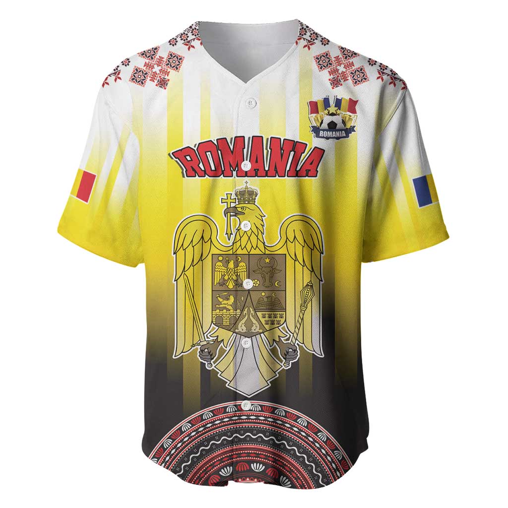 Custom Romania Football Go Champions Baseball Jersey Romanian Traditional Patern