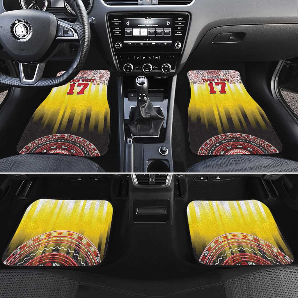 Custom Romania Football Go Champions Car Mats Romanian Traditional Patern